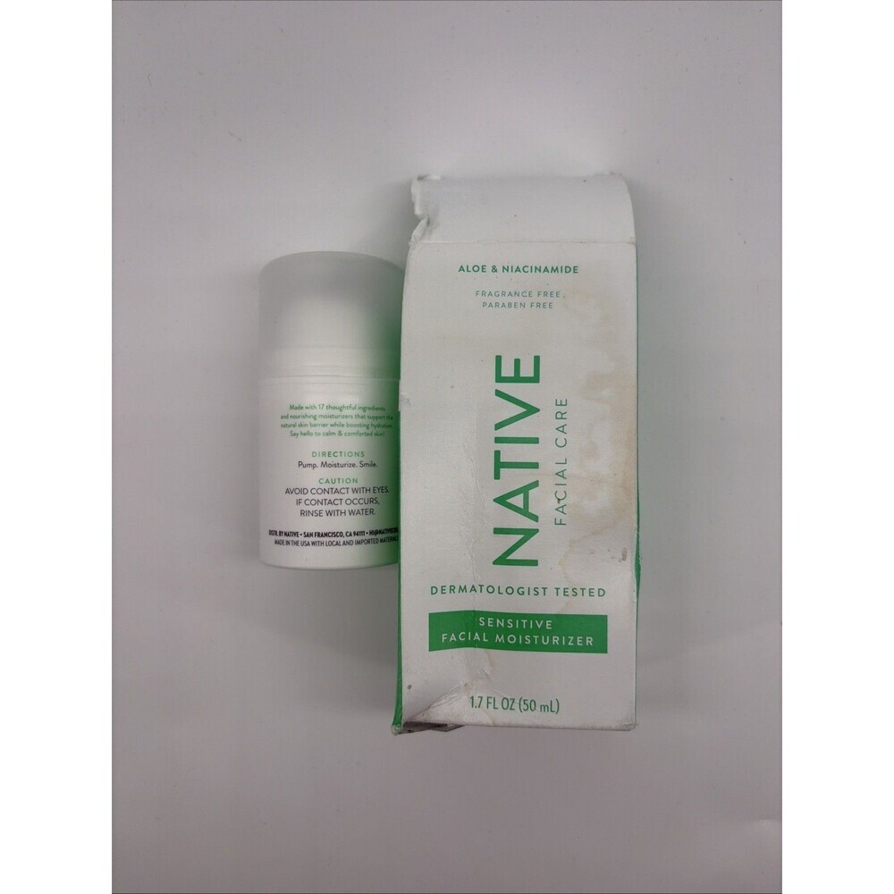 NIB Native Aloe & Vitamin B3 Niacinamide Sensitive Facial Moisturizer 1.7 fl oz - Picture 6 of 8